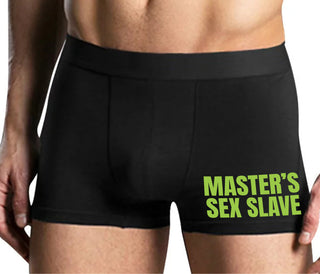 Masters Sex Slave - Mens Black Boxer Brief
