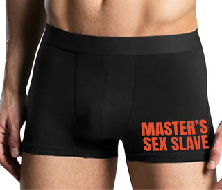 Masters Sex Slave - Mens Black Boxer Brief