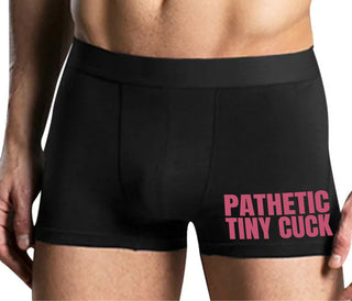 Pathetic Tiny Cuck - Mens Black Boxer Brief