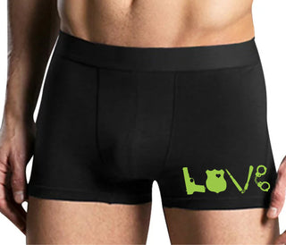 Police Love - Mens Black Boxer Brief