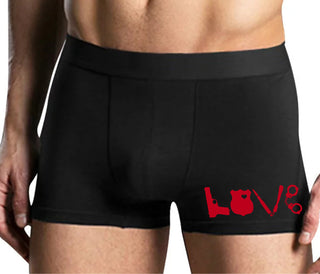 Police Love - Mens Black Boxer Brief