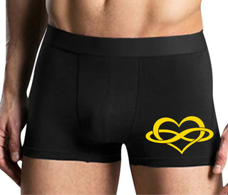Polyamory Logo - Mens Black Boxer Brief