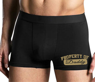 Property Of Daddy - Athletic Look - Mens Black Boxer Brief