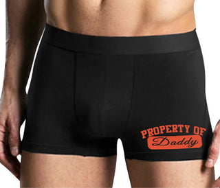 Property Of Daddy - Athletic Look - Mens Black Boxer Brief