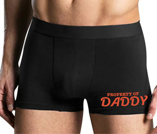 Property Of Daddy - Mens Black Boxer Brief