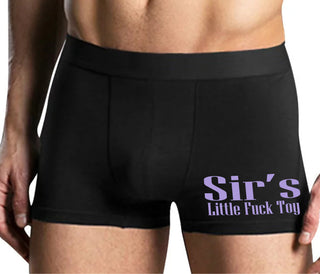 Sir's Little Fuck Toy - Mens Black Boxer Brief