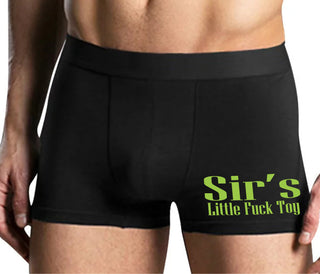 Sir's Little Fuck Toy - Mens Black Boxer Brief