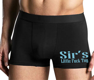 Sir's Little Fuck Toy - Mens Black Boxer Brief