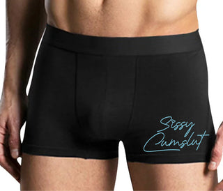 Sissy Cumslut - Mens Black Boxer Brief