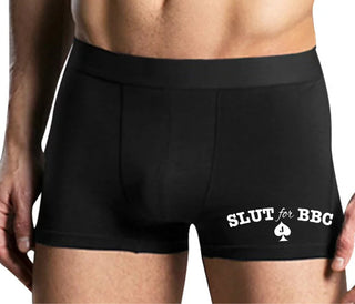 Slut For Big Black Cock - Jack Of Spades - Mens Black Boxer Brief