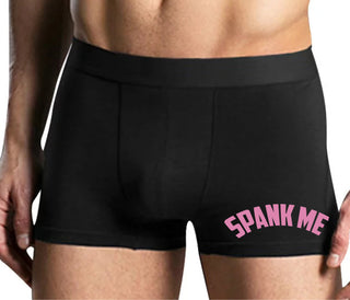 Spank Me - Bold Design - Mens Black Boxer Brief