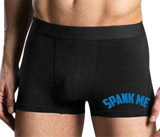 Spank Me - Bold Design - Mens Black Boxer Brief