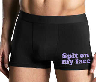 Spit On My Face - Mens Black Boxer Brief