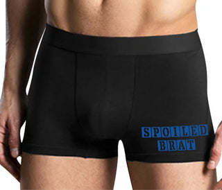 Spoiled Brat - Block Design - Mens Black Boxer Brief