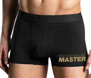 You Can Call Me Master - Mens Black Boxer Brief