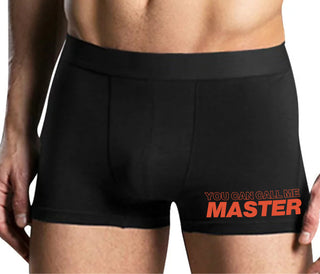 You Can Call Me Master - Mens Black Boxer Brief