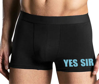 Yes Sir - Mens Black Boxer Brief