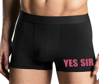 Yes Sir - Mens Black Boxer Brief