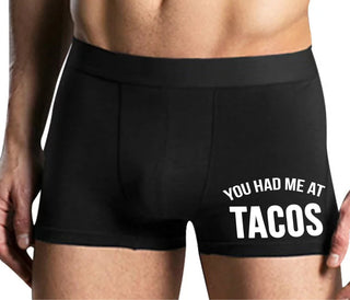 You Had Me At Tacos - Mens Black Boxer Brief