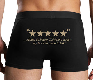 Five Star Review - Would Cum Again - Black Boxer Brief