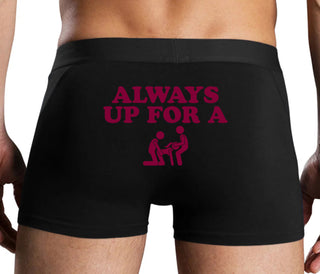 Always Up For A Threesome - Black Boxer Brief