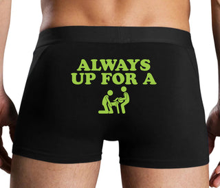 Always Up For A Threesome - Black Boxer Brief