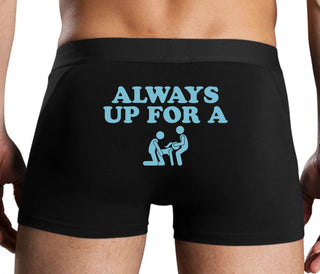 Always Up For A Threesome - Black Boxer Brief