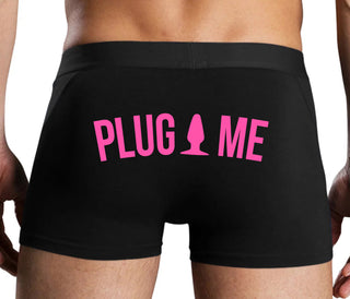 Anal Plug Me - Black Boxer Brief