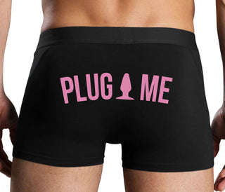 Anal Plug Me - Black Boxer Brief