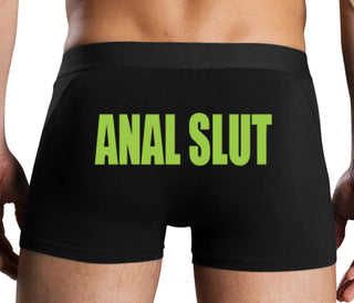 Anal Slut - Black Boxer Brief