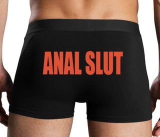 Anal Slut - Black Boxer Brief