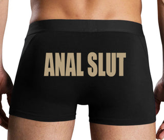 Anal Slut - Black Boxer Brief