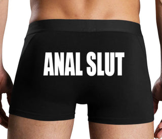 Anal Slut - Black Boxer Brief