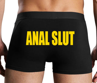 Anal Slut - Black Boxer Brief