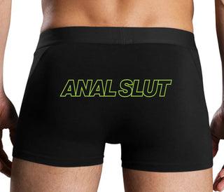 Anal Slut - Black Boxer Brief