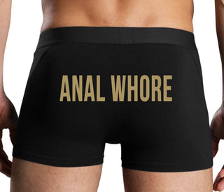Anal Whore - Black Boxer Brief