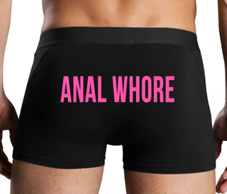 Anal Whore - Black Boxer Brief