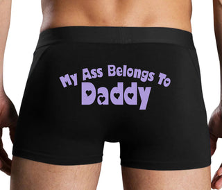 My Ass Belongs To Daddy - Black Boxer Brief