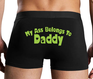 My Ass Belongs To Daddy - Black Boxer Brief
