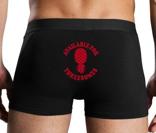 Available for Threesomes - Swinger Pineapple - Black Boxer Brief