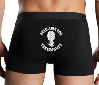 Available for Threesomes - Swinger Pineapple - Black Boxer Brief