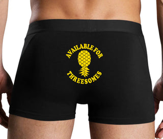 Available for Threesomes - Swinger Pineapple - Black Boxer Brief