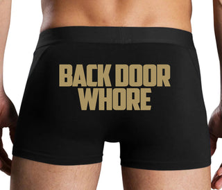 Back Door Whore - Black Boxer Brief
