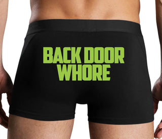 Back Door Whore - Black Boxer Brief