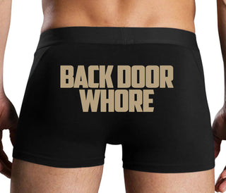 Back Door Whore - Black Boxer Brief