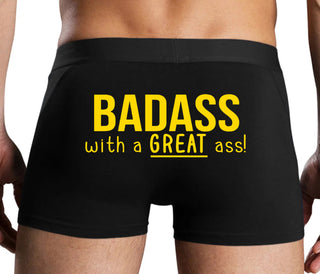 BadAss With a Great Ass - Black Boxer Brief