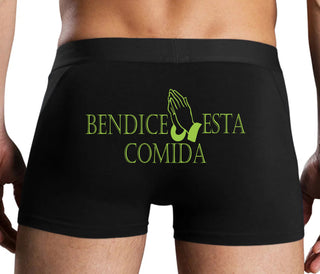 Bendice Esta Comida - Bless This Meal - Black Boxer Brief