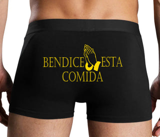 Bendice Esta Comida - Bless This Meal - Black Boxer Brief