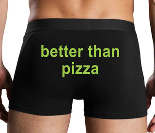 Better Than Pizza - Black Boxer Brief