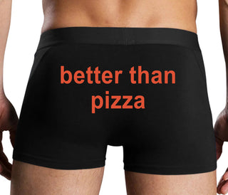 Better Than Pizza - Black Boxer Brief